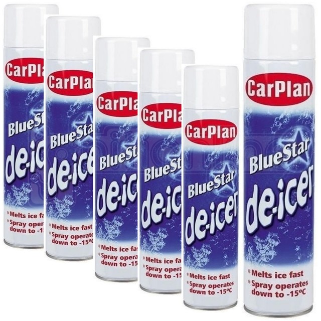 12 X 300ml CarPlan De Icer Blue Star Deicer Aerosol SDI311 for sale