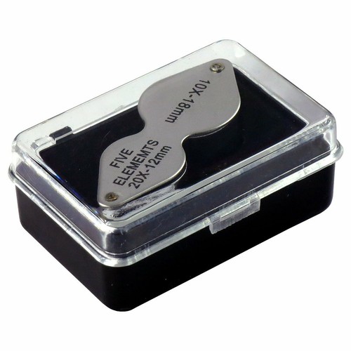 10X 20X DUAL Jewelers Jewelry Eye Loupe Magnifying Reading Glass Lens Low Vision - Picture 4 of 4