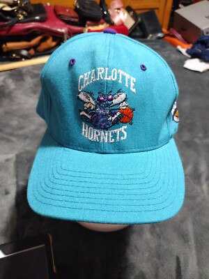Charlotte Hornets Flex Fitted Cap Hat NBA Starter Size