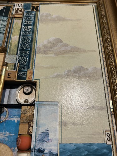 Mixed Media Acrylic Collage Roderick Slater Original Art 20x24" 3-D Framed NICE! - Picture 7 of 10