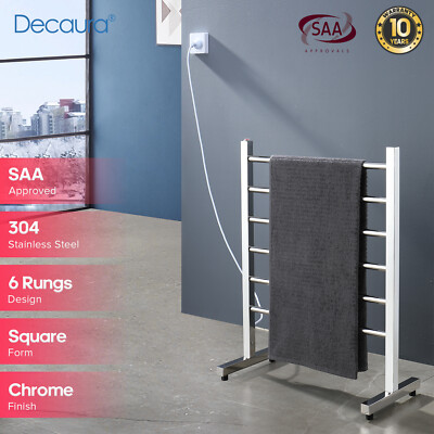 Decaura Rungs Electric Heated Towel Rail Free standing