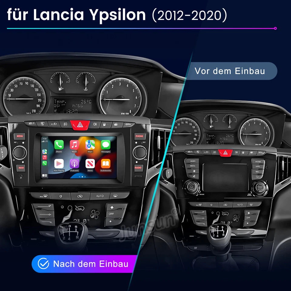 2+64GB Für Lancia Ypsilon 2012-2020 Carplay Android 14 Autoradio GPS NAVI DAB BT - Bild 2 von 4