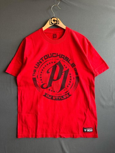 The Untouchable One Shirt Mens Large Red WWE Wresling Sports Phenomenal AJ Y2K