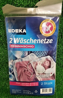 EDEKA 2 Wäschenetze feinmaschig (1x groß und 1x klein) durch Zugband verschliess