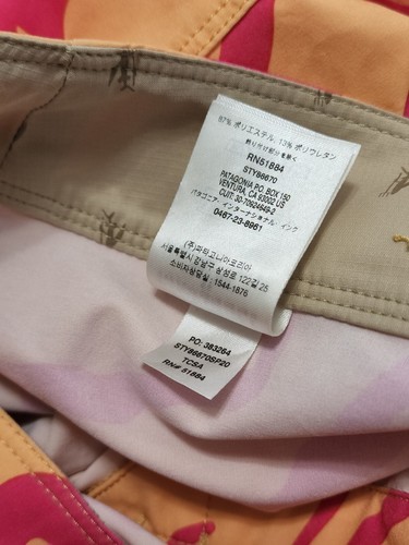 Pantalones cortos de tablero Gerry López Patagonia para hombre 29x9 amarillo rosa elásticos hidropico - Imagen 12 de 12