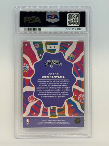 24-25 Aros NBA Funkadelic Victor Wembanyama Holo #11 Raro Doble Impresión PSA 9 - Imagen 2 de 2