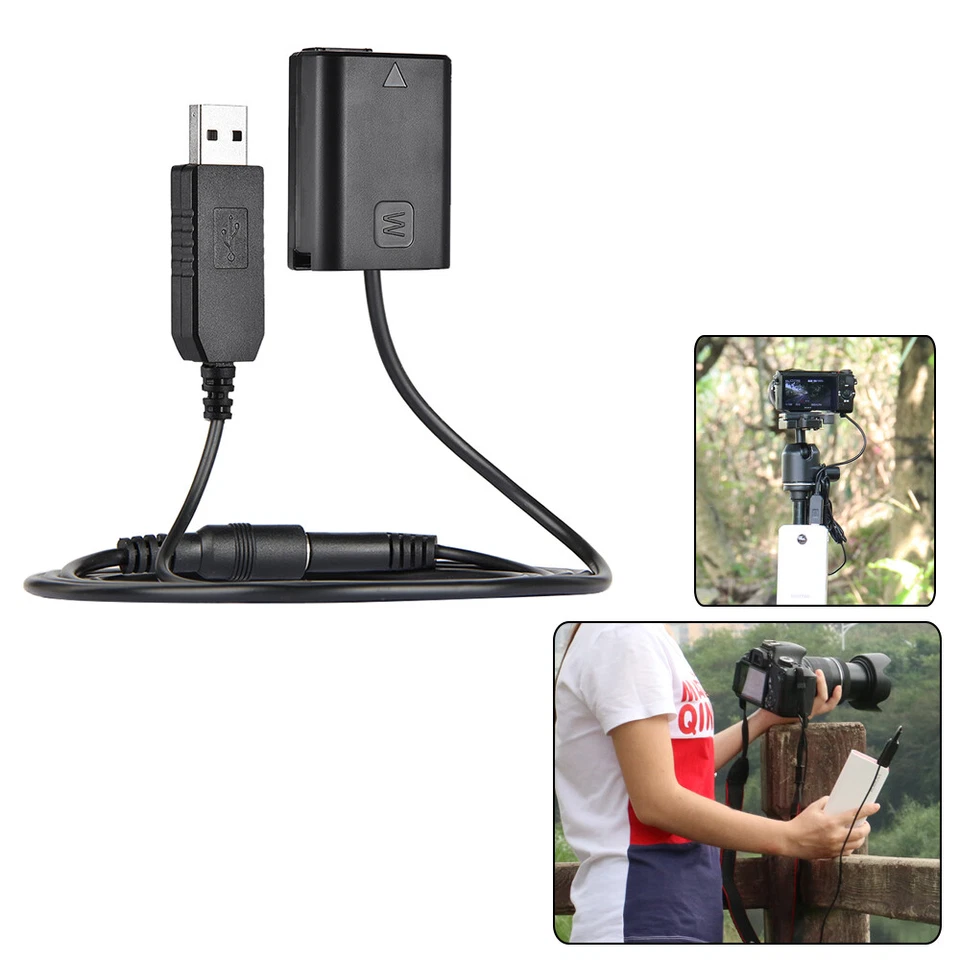 NP-FW50 Dummy  +    (5V 2A) USB  Cable for AC-PW20 Z4P2 - Image 2 of 4