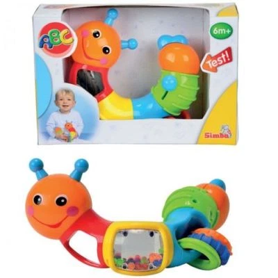 SIMBA Raupe mit Multidrehfunktion, 6 Glieder fördert die Motorik und Koordination ABC