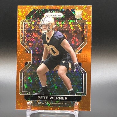 2021 Panini Prizm Pete Werner Orange Disco Rookie Card #391 - New