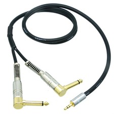 CANARE DIY Insert Leads L-4E6S 3.5mm plug stereo TRS to 2x Y 6.35mm 90 mono TS