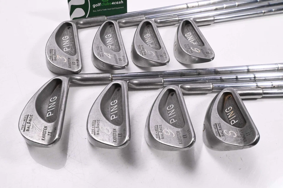 Ping Karsten II Irons / 3-9+SW / Black Dot / Stiff Flex Ping Kartsen Steel - Image 2 of 4