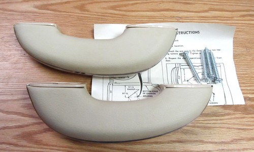1955-1956 CHEVY 150 - 210 MODEL ARM RESTS BEIGE pair with hardware NEW ...