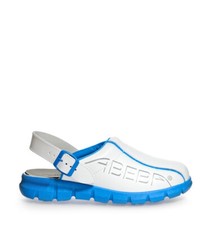 Arbeitsschuhe ABEBA Clog Berufsschuh Dynamic 7312 weiß blau Gastronomie Pflege