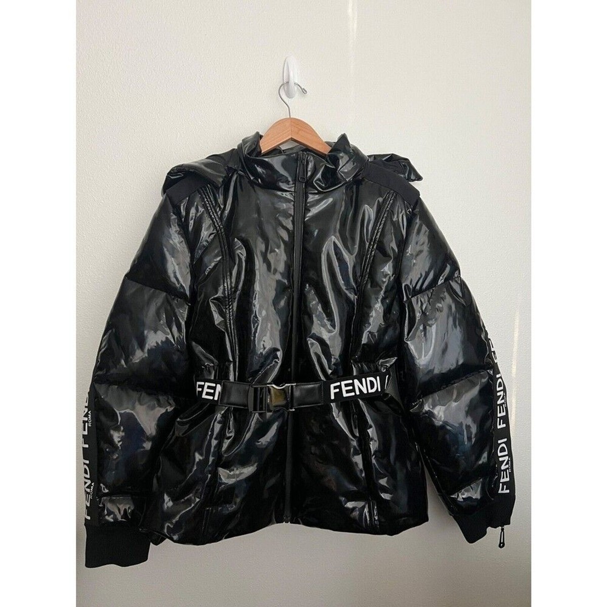 Fendi Black Holographic Puffer Down Ski Jacket Size IT 48 US 12 | eBay