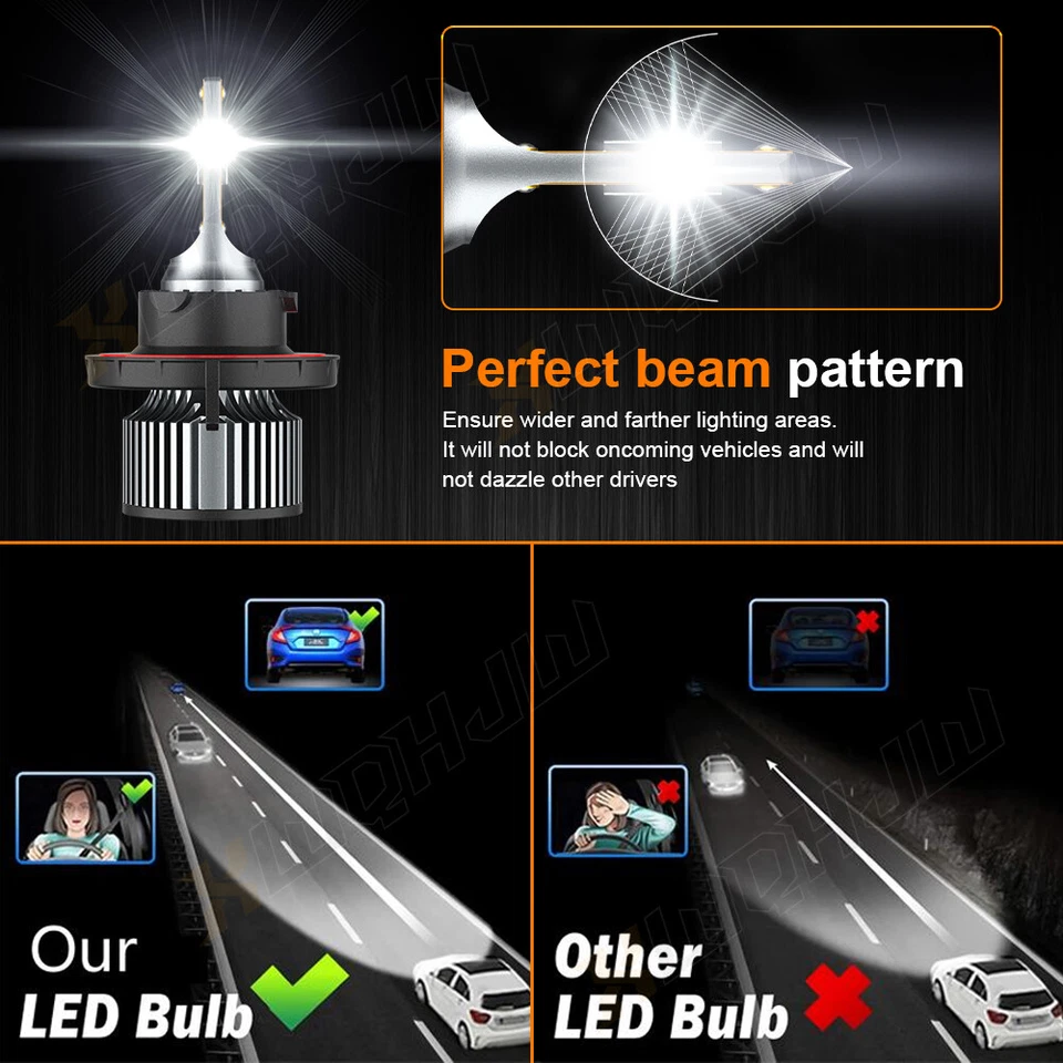 Lâmpadas de farol alto/baixo branco 6000K branco para Dodge Nitro 2007-2012 2PC 9008 LED - Imagem 2 de 4