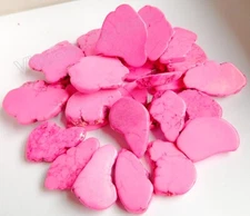 Flat Free Form Slab Beads, Impression Jasper, Turquoise, Crystal,  Agate