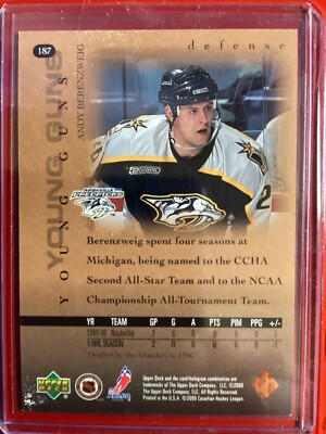 Andy Berenzweig 2000-01 Upper Deck Young Guns #187 Rookie