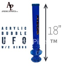 INHALE®️18" UFO ACRYLIC HOOKAH WATER PIPE WITH A PULL STEM MADE IN THE USA