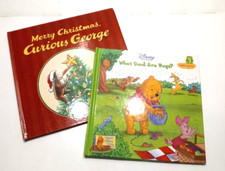 2 Children's Books Curious George Disney's Winnie The Pooh Storybooks Pictures