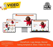 eBay Template, Store design package listing template, FREE LOGO DESIGN & Video