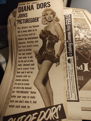 Di40 Ephemera 1956 Faltreklame Diana Dors Cb33