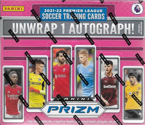 2021-22 PANINI PRIZM PREMIER LEAGUE SOCCER FACTORY SEALED HOBBY BOX WORLD CUP