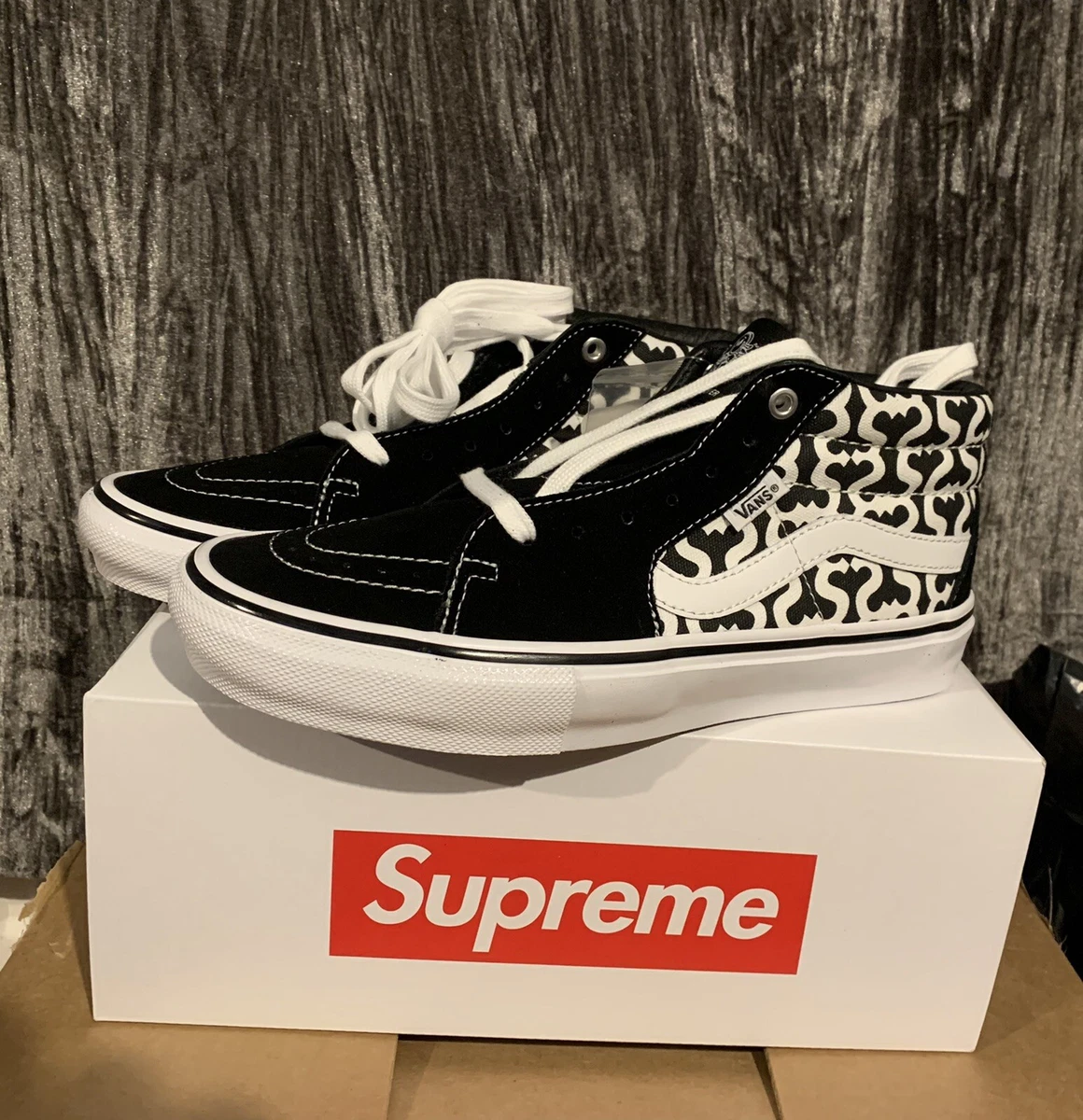 Supreme X Vans Black White