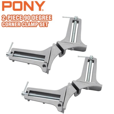 PONY 2-Piece 90 Degree Corner Clamp Set 3'' Maximum Opening 200lbs Clamping Force