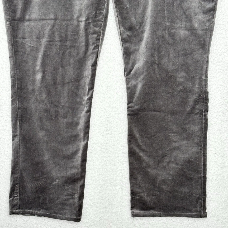 Soft Surroundings Women’s 18W Gray Velvet Pants High Rise Stretch Plus Size - Image 3 of 4