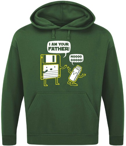 I AM YOUR FATHER HOODIE Computing IT USB Floppy Disk Novelty Geeky Mens Gift Top - Picture 15 of 17