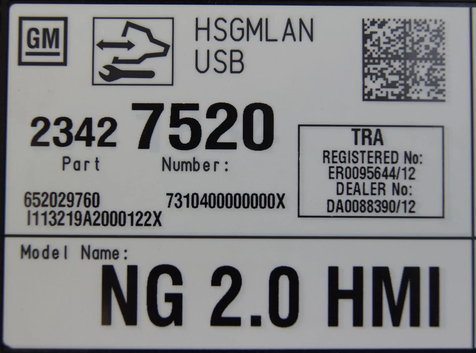 2014-2015 Chevy Corvette C7 HMI Module Multimedia New Infotainment OEM 23427520 - Image 4 of 4