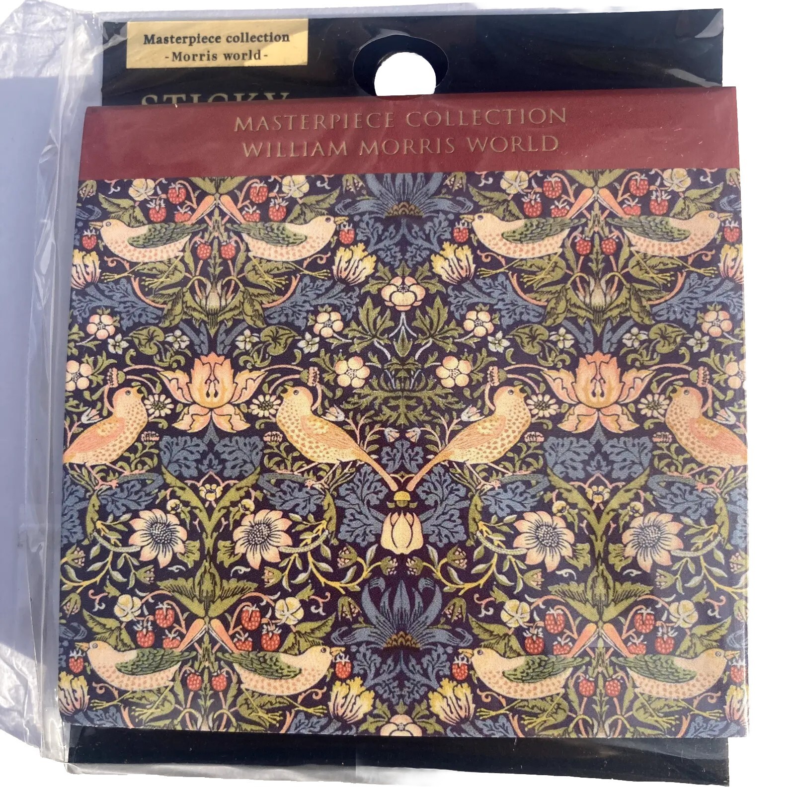 Sticky Notes William Morris Strawberry Thief 80 Sheets Blue Stationery Memo Pads-image