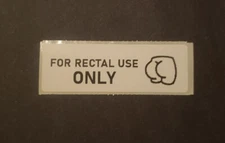 25 For Rectal Use Only Joke Labels/Stickers  