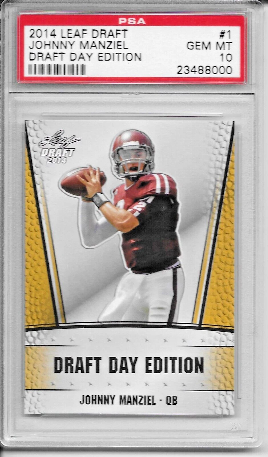 Johnny Manziel Leaf Draft Draft Day Edition #1 Base