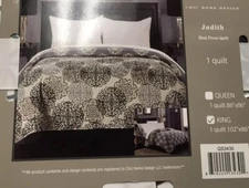 Chic Home  ( Judith ) heat press quilt King 102" x 86" New in package