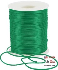 1.5mm Satin Nylon Cord 328 Feet Silk Rattail 1.5mm x 328 feet Turquoise Green