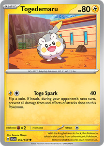 Togedemaru 50/159 Pokémon TCG Journey Together