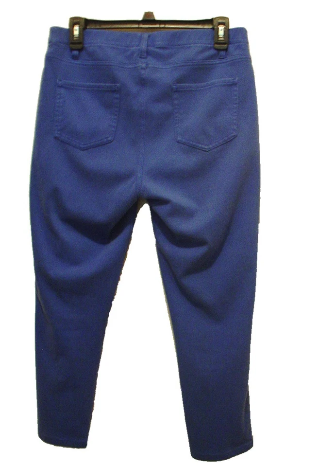 PANTALONES JEGGING LEGGING DE PUNTO GLORY DESCOLORIDOS SE AJUSTA A M AZUL ELÁSTICO PULL ON CAPRIS? 22,5" Foto 2 de 4
