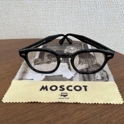 MOSCOT LEMTOSH 46 24-145 SUNGLASSES BLACK FRAME LIGHT BROWN