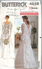 OOP Butterick 4548 Bridal Wedding Dress Gown Sewing Pattern Misses Size 14 - 18