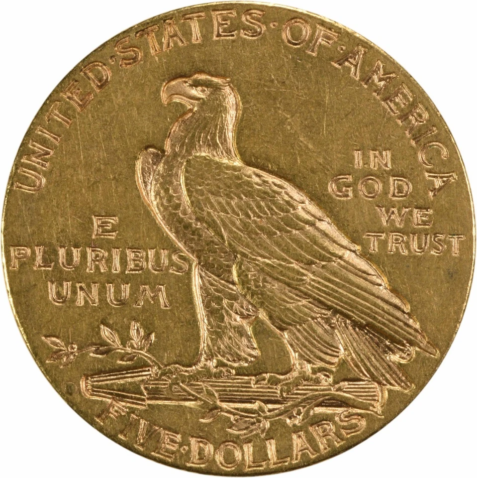 1909-D $5 Gold Indian AU Uncertified #716 - Image 2 of 2