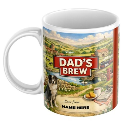 PERSONALISIERTER Dad's Brew Becher für Papa Ihn Mann individuell beliebiger Name Vatertag Geschenk