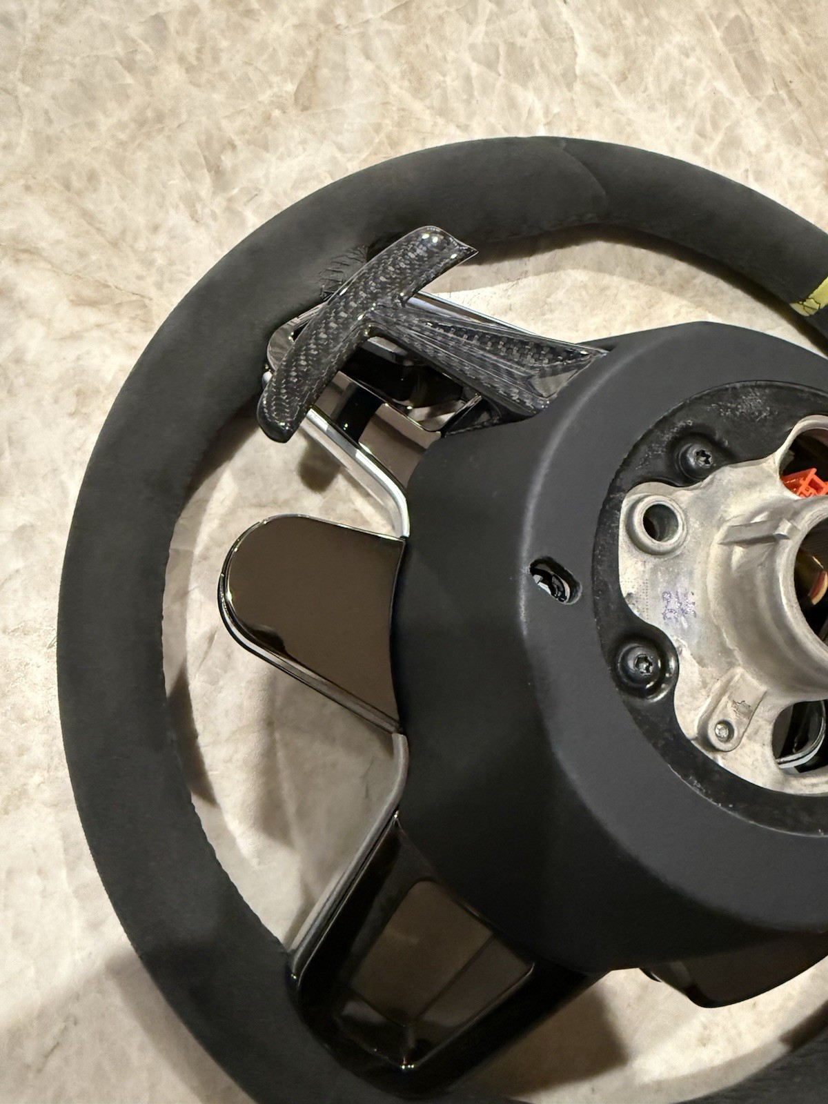Porsche 918 Spyder Alcantara Steering Wheel With Carbon Fiber Pedal Shifting ￼