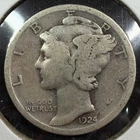 1924-S Mercury Dime - Nice Original Coin - Great Eye Appeal - Free Shipping