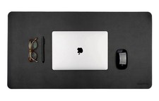 Vegan Leather Desk Mat   Large Office  Gaming Mouse Pad, Desk Pad  Black NEW