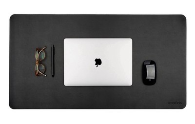 Vegan Leather Desk Mat   Large Office & Gaming Mouse Pad, Desk Pad  Black NEW