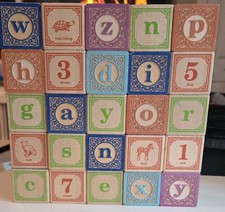 Uncle Goose 25 Classic ABC Alphabet Wood Blocks - Made in the USA