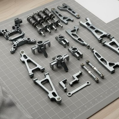 RC Car Metal Upgrade Kit Easy Installation Aluminum Shock System Parts Set