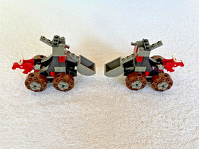 Lot of 2  Vintage COMPLETE LEGO  Knights Kingdom "CATAPULT CRUSHER " Sets (6032)