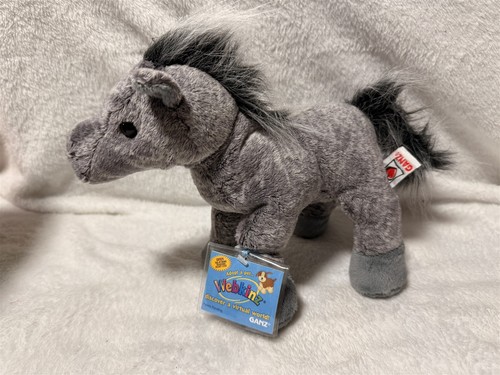 WEBKINZ GANZ 9" GREY ARABIAN HORSE WITH SEALED UNUSED CODE HM098
